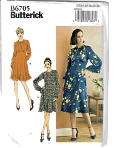 Misses Close-fitting Dress in 2 Lengths Butterick B6705 Sewing Pattern Sz 14-22 - Picture 1 of 4