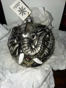 Splendido Elefante del Tesoro Slavo Vintage Ritirato Natale WoW Ornamento Nuovo Must C - Foto 1 di 7
