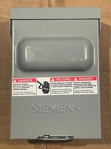 Siemens WN2060 60 Amp Enclosed Pullout Switch Type 3R 2-W 240-VAC - Picture 1 of 8