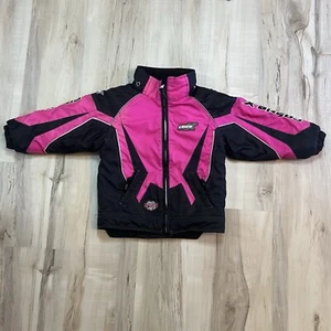 CASTLE X Raceware Toddler Girls Snowmobile Jacket Winter Pink Black 3T Snow - Picture 1 of 12