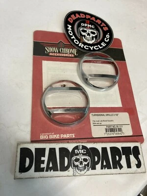 Suzuki Show Cromo Intermitente Direccional Lente Parrillas Rejilla 2 1/2" 81-111 Foto 1 de 2