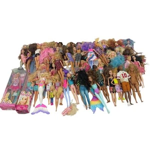25 lbs LOT Mixed Loose Preowned Mattel Barbie & Others Fashion Play Dolls - Picture 1 of 8