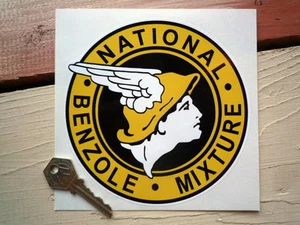 NATIONAL BENZOLE 150mm pegatina redonda de bomba de gasolina - Imagen 1 de 1