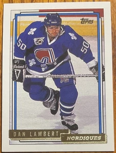 1992-93 Topps Gold Dan Lambert #364 Quebec Nordiques - Imagen 1 de 2