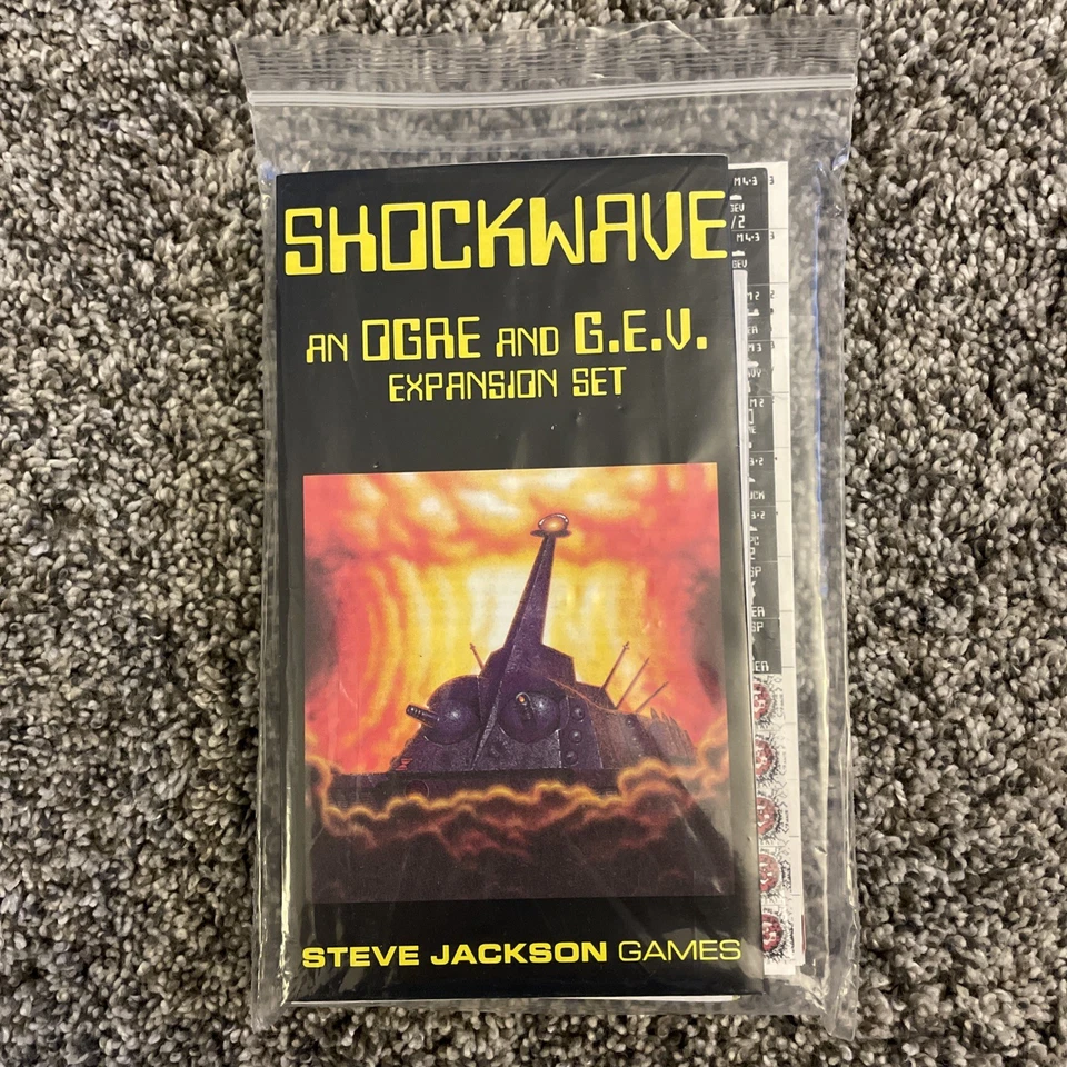 Steve Jackson Shockwave Ogre & G.E.V. Expansion 2019 Pocket Box Repro Uncut - Image 1 of 4
