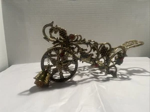 Vintage Jerusalem Handarbeit Künstlerisch Tamar Weinflaschenhalter Messing - Bild 1 von 18