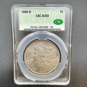 1880-O Morgan Dollar AU58 CAC Circulated Better Date $1 10XI25 - Picture 1 of 4