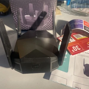 AX3000 WiFi 6 Range Extender Booster - Dual Band 2.4/5GHz,  3 Gigabit Ethernet - Picture 1 of 8