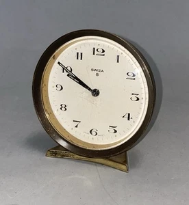 Swiza 8 Vintage Oval Mechanical Alarm Clock, Tested & Part Working - Picture 1 of 9