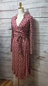 Boden abito rosso floreale avvolgente taglia 8 - Foto 1 di 10