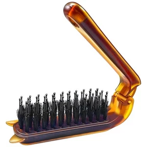 Travel Folding Hair Brush Portable Collapsable Pocket Boar Bristle Hair Brush... - Picture 1 of 7