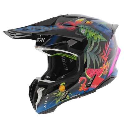 Airoh Twist 3.0 MX Helmet Amazonia gloss black blue green - Image 1 of 4