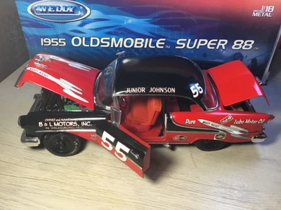 XRARE 1:18 Junior Johnson #55 MIGHTY ROCKET 1955 OLDS SUPER 88 CUSTOM NASCAR - Image 1 of 4