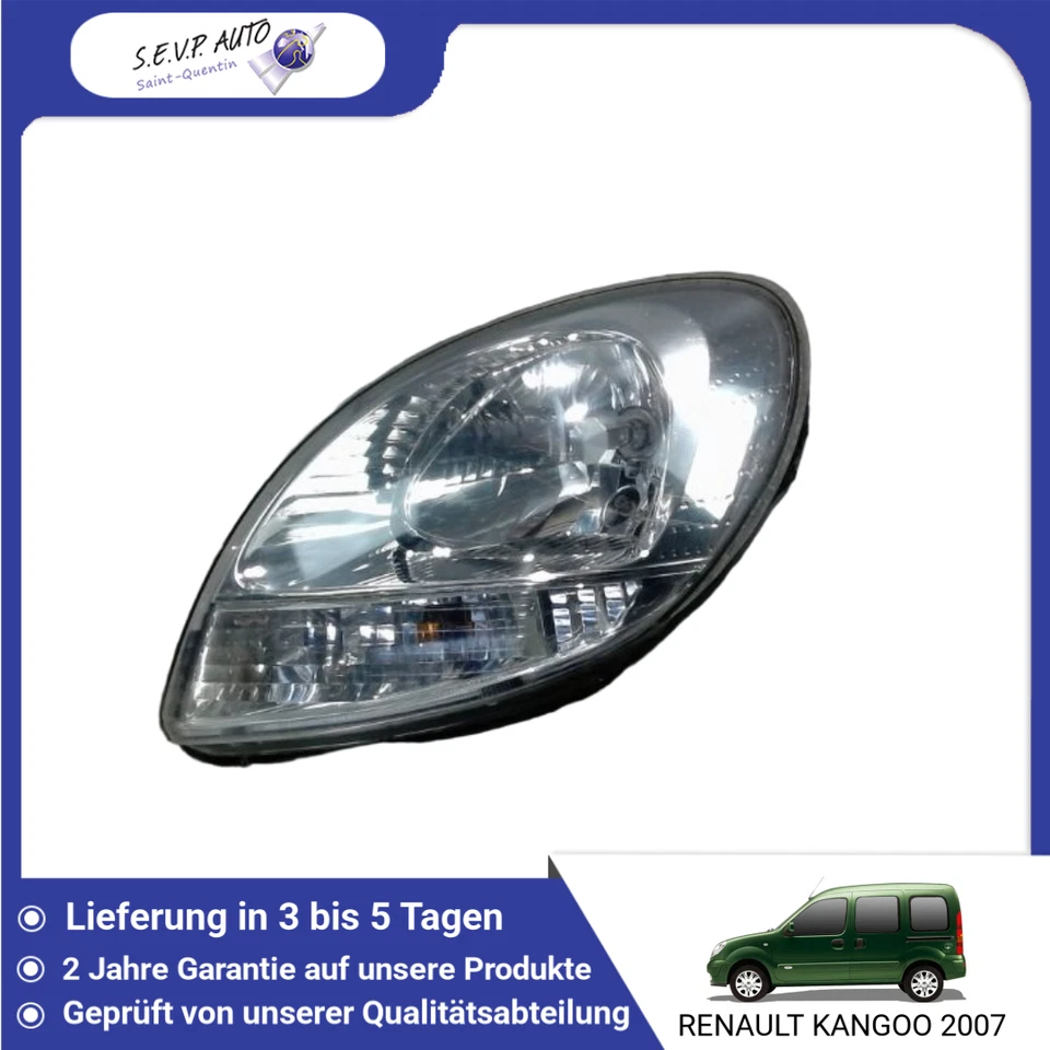 🇩🇪 LINKER SCHEINWERFER ➤ RENAULT KANGOO EXPRESS 03-07 260603883R ♻️ - Bild 1 von 2