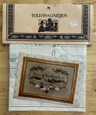 Told in a Garden Cross Stitch Pattern ~ Voice Of The Shepherd - Image 1 of 3