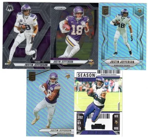 (5) Card JUSTIN JEFFERSON Lot! Panini Prizm, Mosaic, Donruss Elite...VIKINGS - Picture 1 of 1