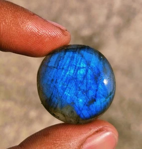 43 Carat Natural Labradorite Multi Fire Round Cabochon Loose Gemstone - Picture 1 of 5