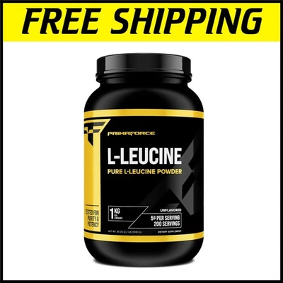 L-Leucine Powder 1 KG Bottle - Non-GMO, Gluten Free, 200 Servings, GMP Certified - Image 1 of 4