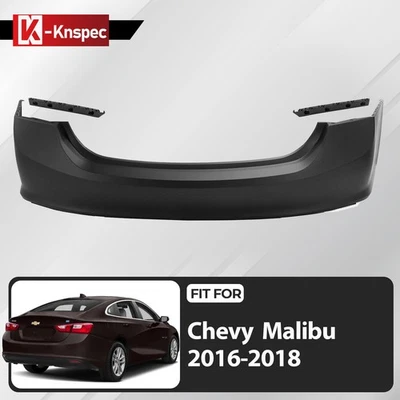 Rear Bumper Cover Fascia For 2016-2018 Chevy Chevrolet Malibu Black Primed Foto 1 de 4
