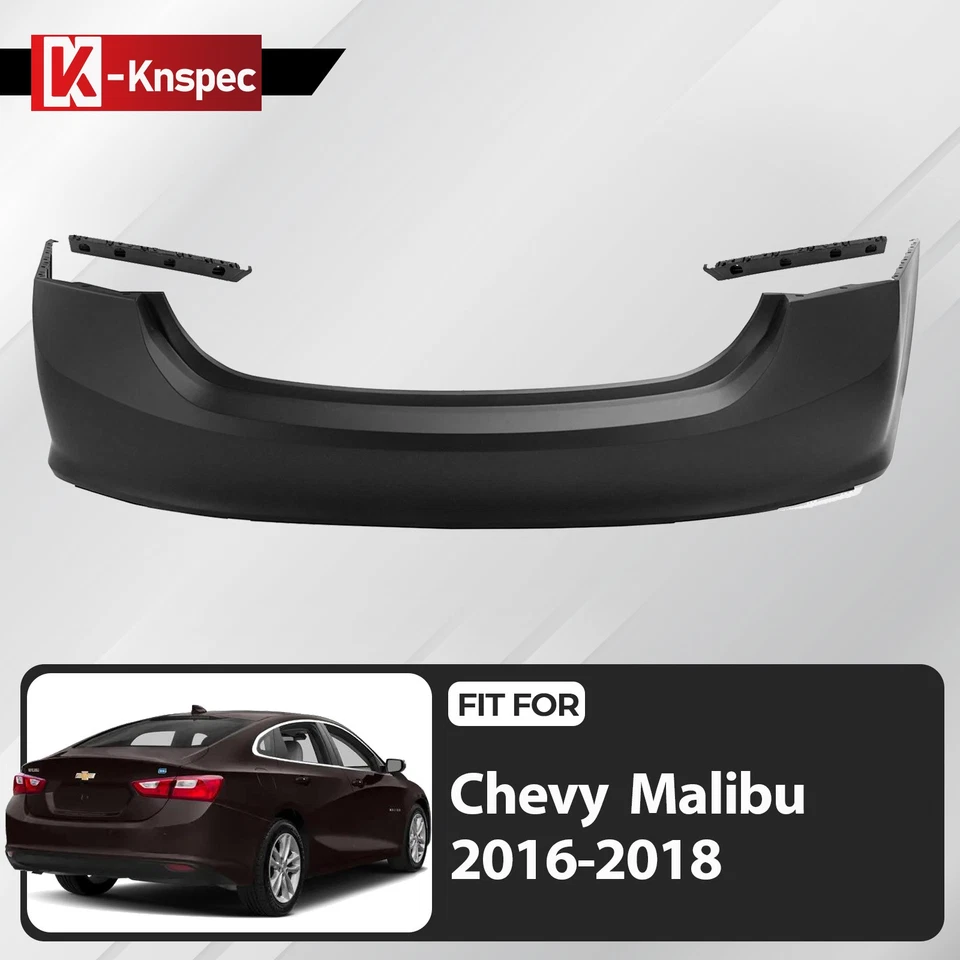 Rear Bumper Cover Fascia For 2016-2018 Chevy Chevrolet Malibu Black Primed Foto 1 de 4