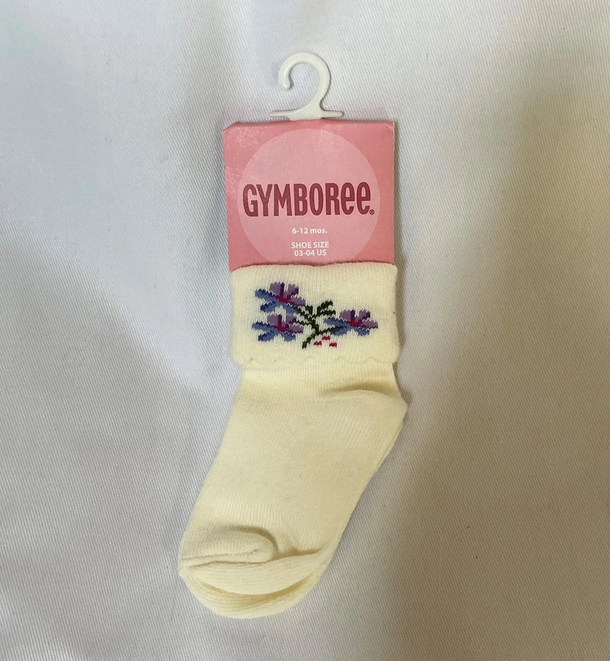 NUEVO CON ETIQUETAS De Colección Gymboree Romántico Jardín Marfil Floral Puño Calcetines 6-12 m Calce Zapato 03 04 Foto 1 de 1