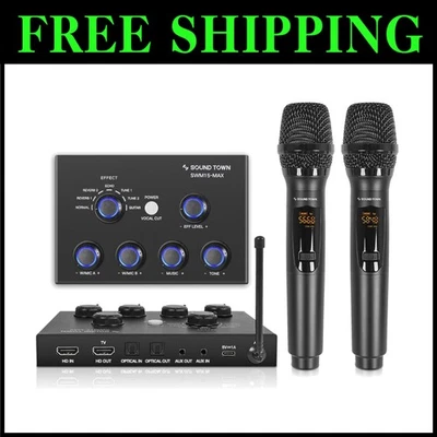 Karaoke Mixer System w/ 2 Wireless Mics - HD ARC, Bluetooth - Image 1 of 4