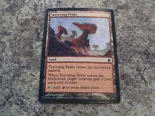 1x Foil Teetering Peaks Magic the Gathering MTG Premium Fire and Lightning