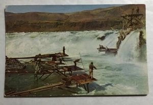 Celilo Fishermen Postcard (I1) - Picture 1 of 2