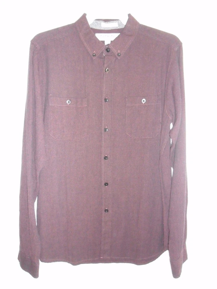 Camisa abotonada EZEKIEL TELEGRAPH L/S para hombre - DPWN - pequeña - nueva con etiquetas Foto 1 de 1