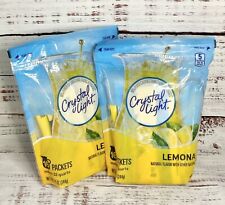 LOT OF TWO Crystal Light Natural Lemonade 16 Pitcher Packs Makes 32 Quarts