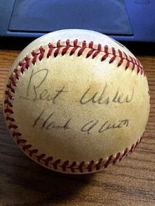 HANK AARON & DALE MURPHY SIGNED HANDSIGNIERT ONL FEENEY BASEBALL!  Braves! - Bild 1 von 3