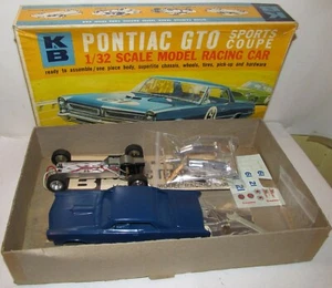 Aurora K&B 1/32 Pontiac GTO Blue Slot Car 1960s with Box - Picture 1 of 12