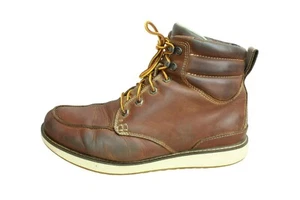 Botas de trabajo LL Bean Stonington de cuero marrón con punta de mocasín para hombre talla 13 anchas - Imagen 1 de 9