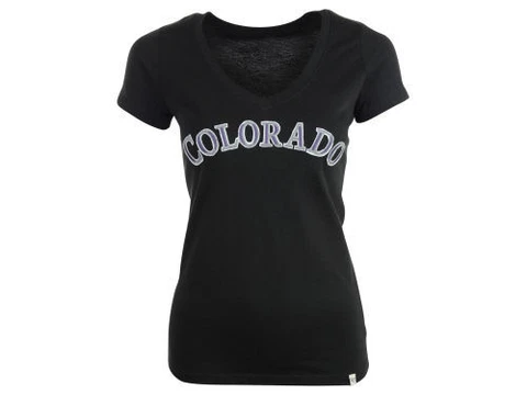 New MLB Women's 47 Brand Showtime V Neck T-Shirt Cover