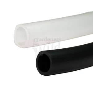 4mm SILICONE PIPE CLEAR BLACK irrigation tube air line fish aquarium hydroponic - Picture 1 of 13