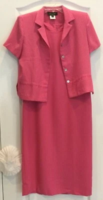 Miss Dorby женская куртка трапециевидное платье наряд размер 6 миниатюрный красный розовый 190   - Изображение 1 из 4