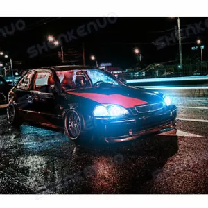 LED Headlight Kit 8000K Ice Blue High&Lo Bulbs H4 9003 for HONDA CIVIC 1992-2003 - Picture 1 of 9