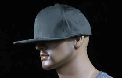 Gorra de béisbol de algodón para hombre con cierre a presión pico plano camuflaje estructurado corona alta lisa Foto 1 de 4