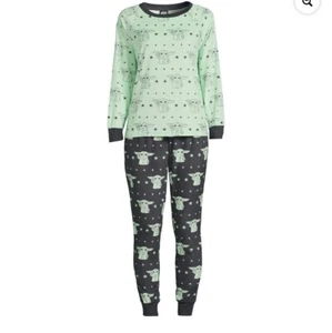 Damen Star Wars Mandalorian Grogu 2-teiliges Pyjama-Set mintgrün weich - Bild 1 von 6
