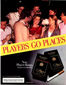 1983 Players Kings Cigarettes Players Go Places Vintage Print Ad Full Page Color - Bild 1 von 1