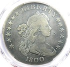 1800 Draped Bust Silver Dollar $1 Coin 12 Arrows - Pcgs Vf Detail - Rare Coin!