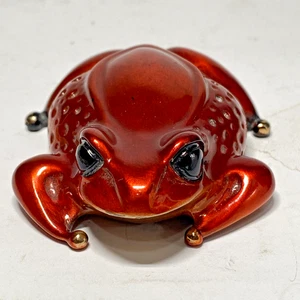 Frogman Tim Cotterill Limited Edition 343/500 Bronze Frog ~ RED PEBBLES - Bild 1 von 12