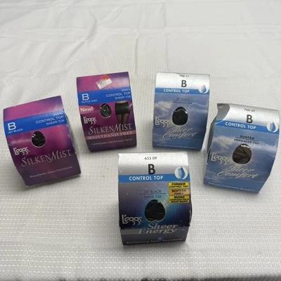 5 pares de pantimedias talla B L'eggs leggs soporte energético puro niebla de seda 00-05 Foto 1 de 4