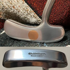 WALTER HAGEN - Tom-Boy 35” Putter ALL ORIGINAL Haig Leather Grip * EX * Bullseye - Picture 1 of 22