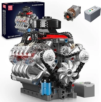 MARKENLOS Mould King 10171 V8 Engine Motor Bausatz Technik Klemmbausteine Spielzeug
