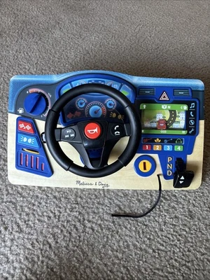 Salpicadero interactivo de madera para coche Melissa & Doug Vroom y zoom (31705) Foto 1 de 4