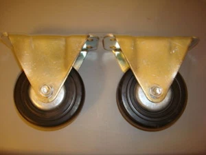 2-PK 3-1/2" Heavy Duty FIXED RIGID CASTER WHEELS Part 5340009856734 New - Picture 1 of 4