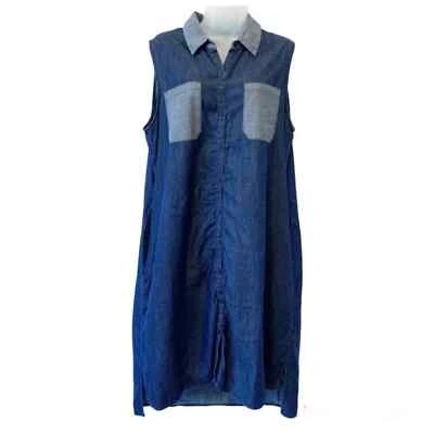 Vestido Camisa Reed Krakoff Sin Mangas Cambray Talla Pequeña Sin Mangas Midi Foto 1 de 4