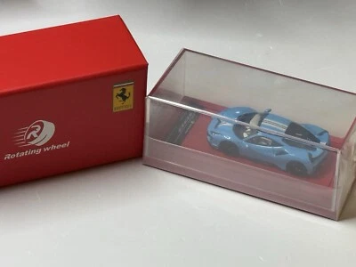 Вращающееся колесо 1/64 резиновая модель Ferrari 488 Pista Baby синее - ограниченное издание 399 шт. - Изображение 1 из 4