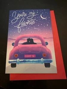 Your My Favorite Luv CAR San Valentino Hallmark Biglietto Buon San Valentino TXC61 - Foto 1 di 3